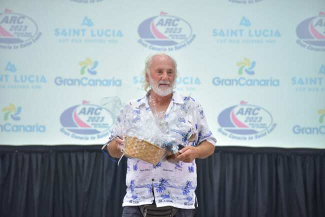 Enrico Calvi from Duffy ITA, the first skipper aged over 65 on corrrected time